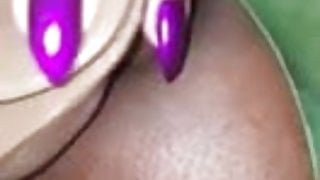 Sexy Black CD TV Dildo Play Big ass