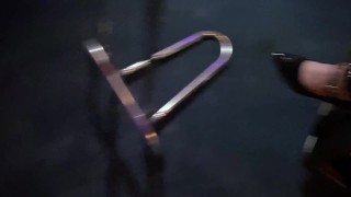 Dominatrix Mara Fingers Her Virgin sissy while Edging her + Finishes with an Anal Plug