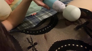 Femboy Can’t Handle Using Two Vibes at Once and Shoots Cum Through Dress