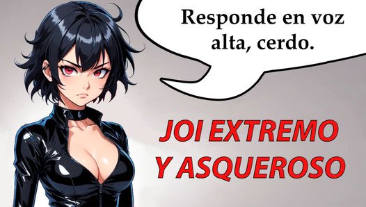 JOI extreme and disgusting hentai in Spanish.